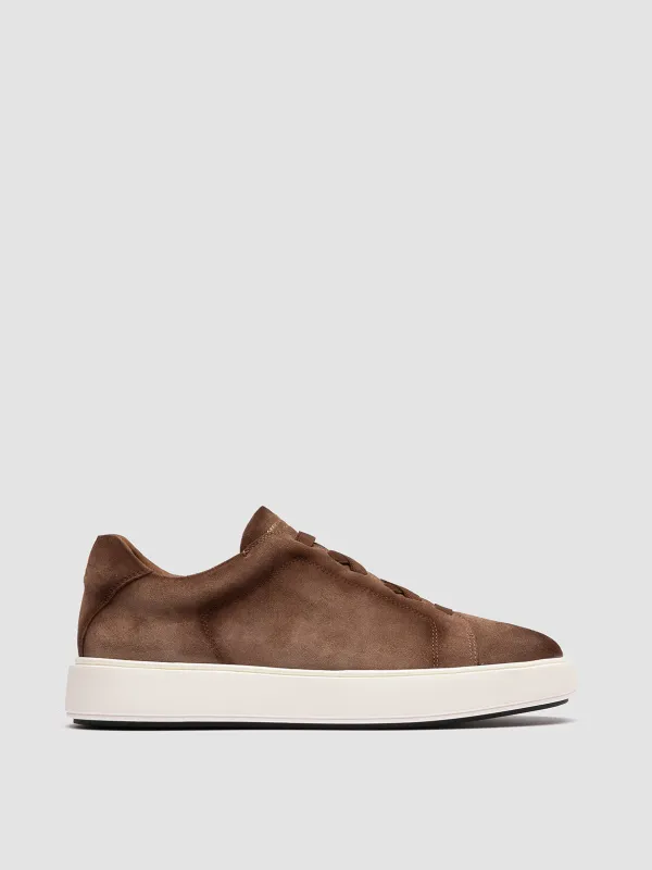 SLOUCH 001 - Brown Suede Low Top Sneakers sold by Officine Creative