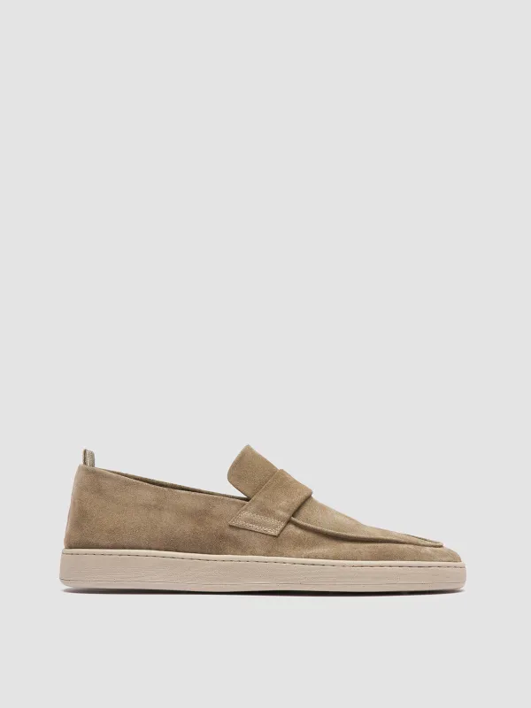 HERBIE 001 - Taupe Suede Penny Loafers sold by Officine Creative