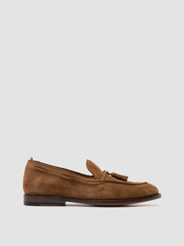 OPERA 002 - Brown Suede Tassel Loafers sold by Officine Creative
