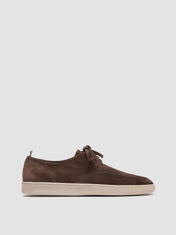 HERBIE 012 - Dark Brown Suede Derby Shoes sold by Officine Creative
