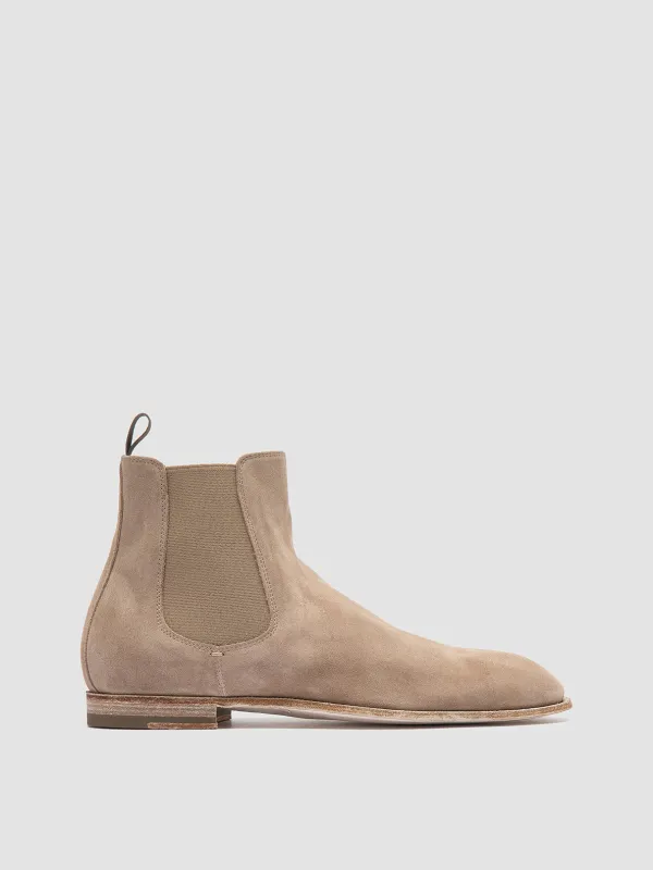 SOLITUDE 004 - Beige Suede Chelsea Boots made by Officine Creative