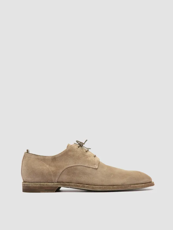 SOUND 002 - Taupe Suede Derby Shoes made by Officine Creative