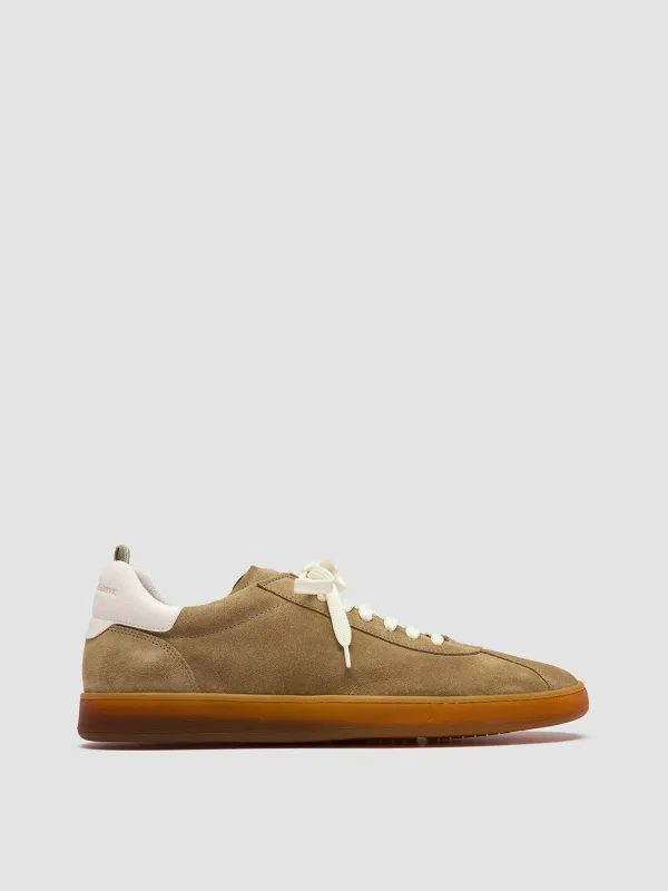 HALO 001 - Light Brown Leather and Suede Sneakers sold by Officine Creative