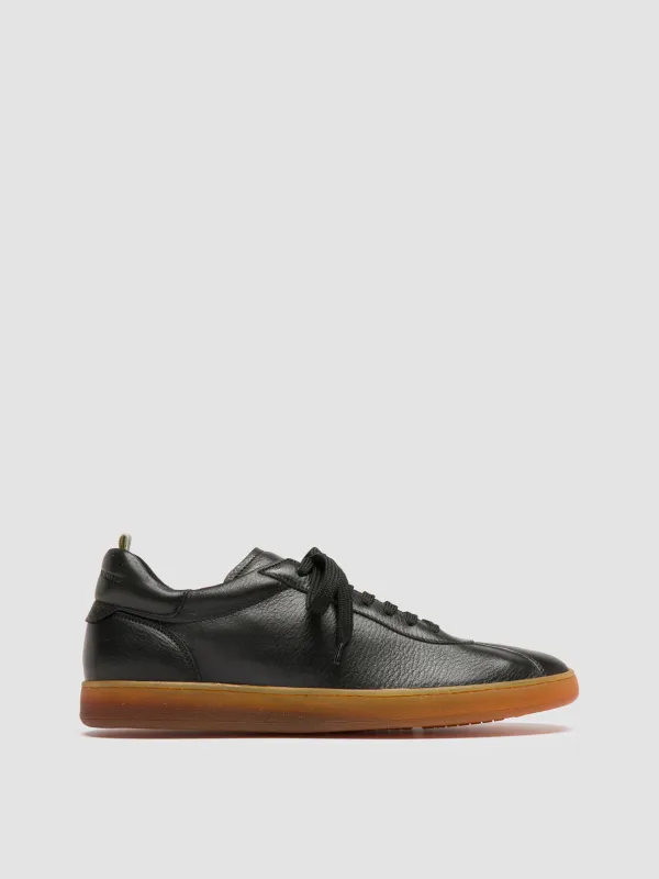 HALO 001 - Black Leather Low Top Sneakers sold by Officine Creative