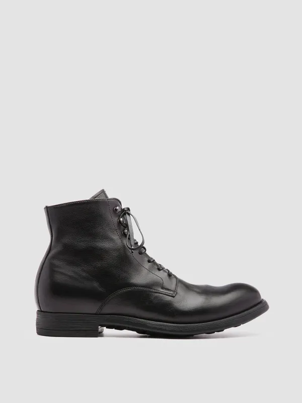 CHRONICLE 004 - Black Leather Ankle Boots sold by Officine Creative
