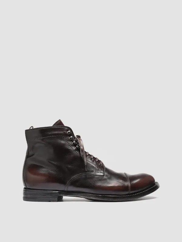 ANATOMIA 016 - Brown Leather Ankle Boots sold by Officine Creative