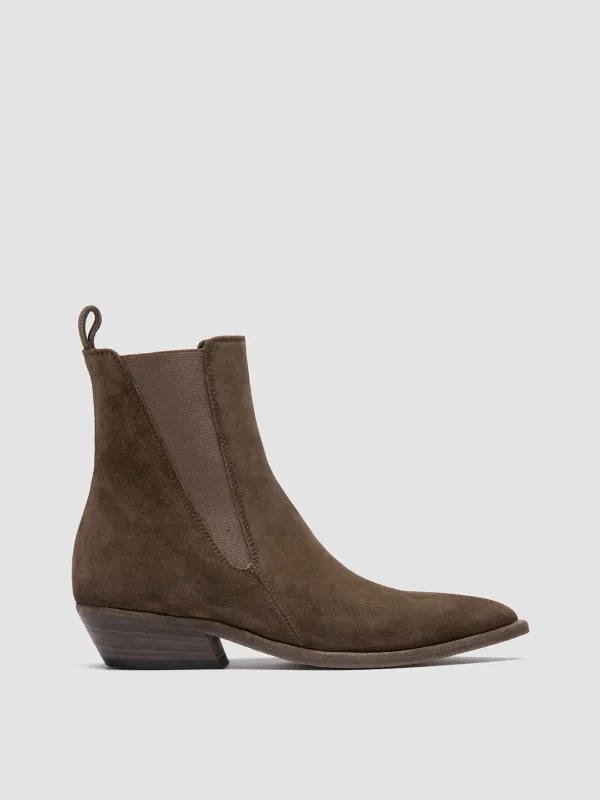 NOELIE DD 101 - Taupe Suede Chelsea Boots sold by Officine Creative