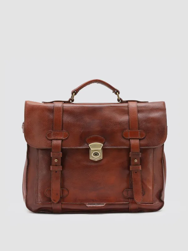 RARE 26 - Brown Leather BriefCase sold by Officine Creative
