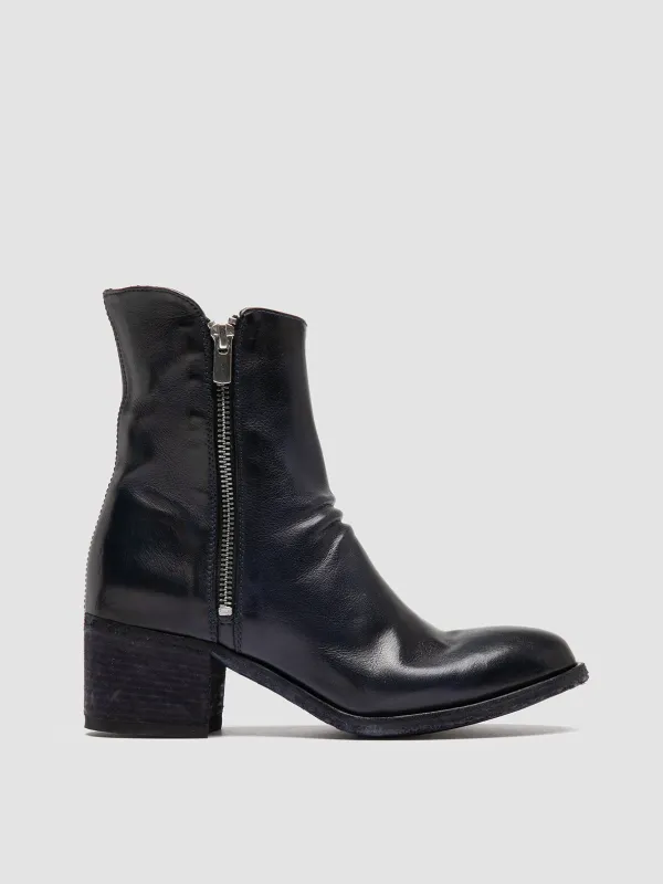 DENNER 103 - Navy Leather Ankle Boots sold by Officine Creative