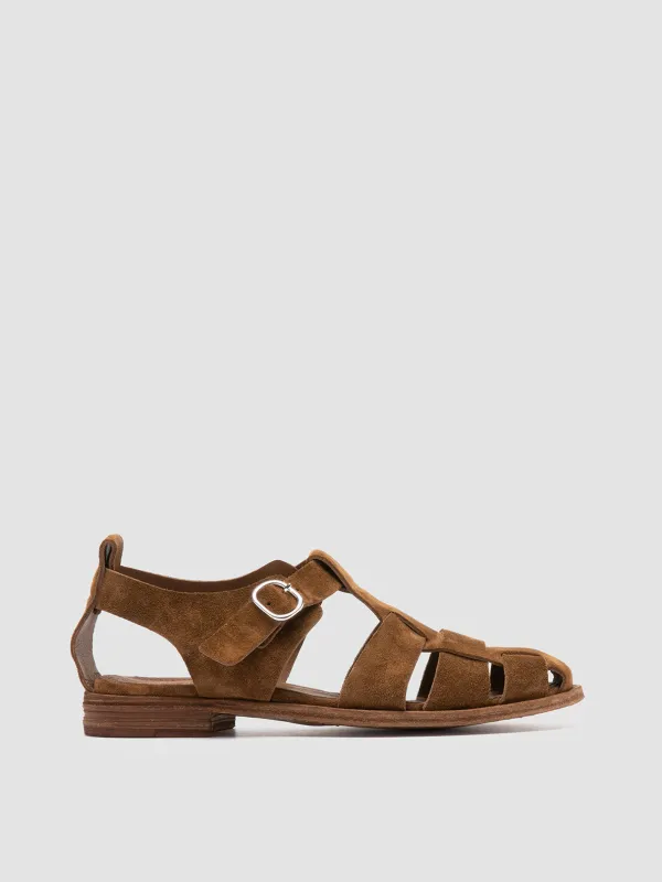 LEXIKON 536 - Brown Suede Sandals made by Officine Creative