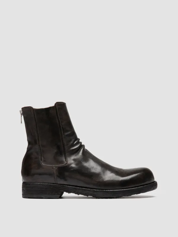 BULLA DD 104 - Grey Leather Zipped Boots sold by Officine Creative