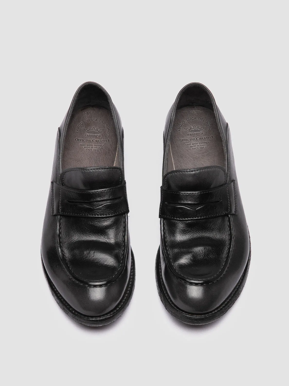 LEXIKON 140 - Dark Grey Leather Penny Loafers sold by Officine Creative product image thumbnail 2