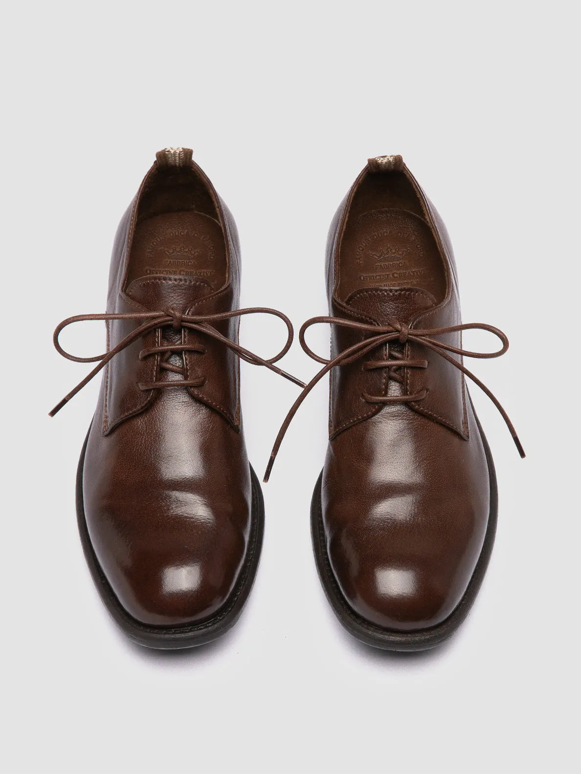 CALIXTE 068 - Brown Leather Derby Shoes sold by Officine Creative product image thumbnail 2