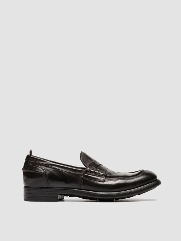 CHRONICLE 056 - Dark Brown Leather Penny Loafers sold by Officine Creative