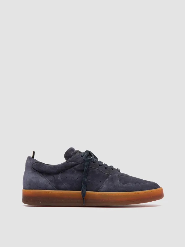 ASSET 001 - Navy Suede Low Top Sneakers sold by Officine Creative