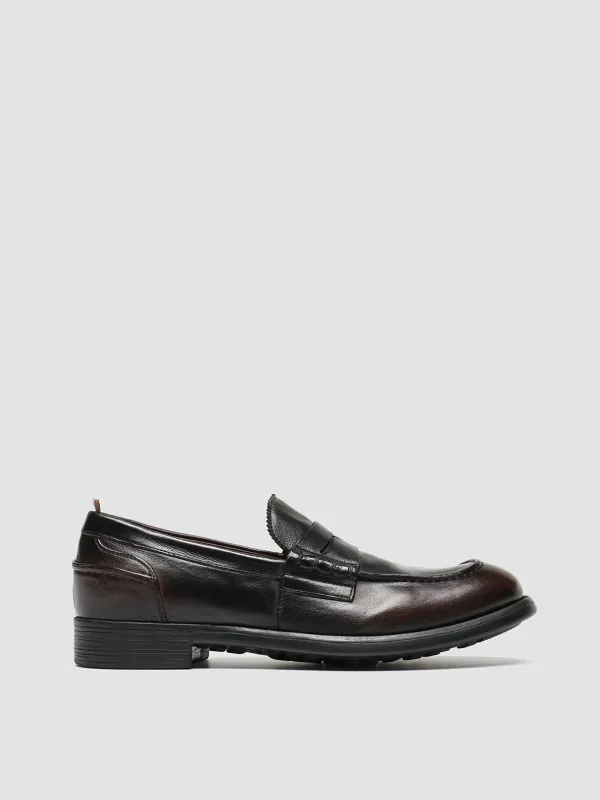 CHRONICLE 056 - Dark Burgundy Leather Penny Loafers sold by Officine Creative