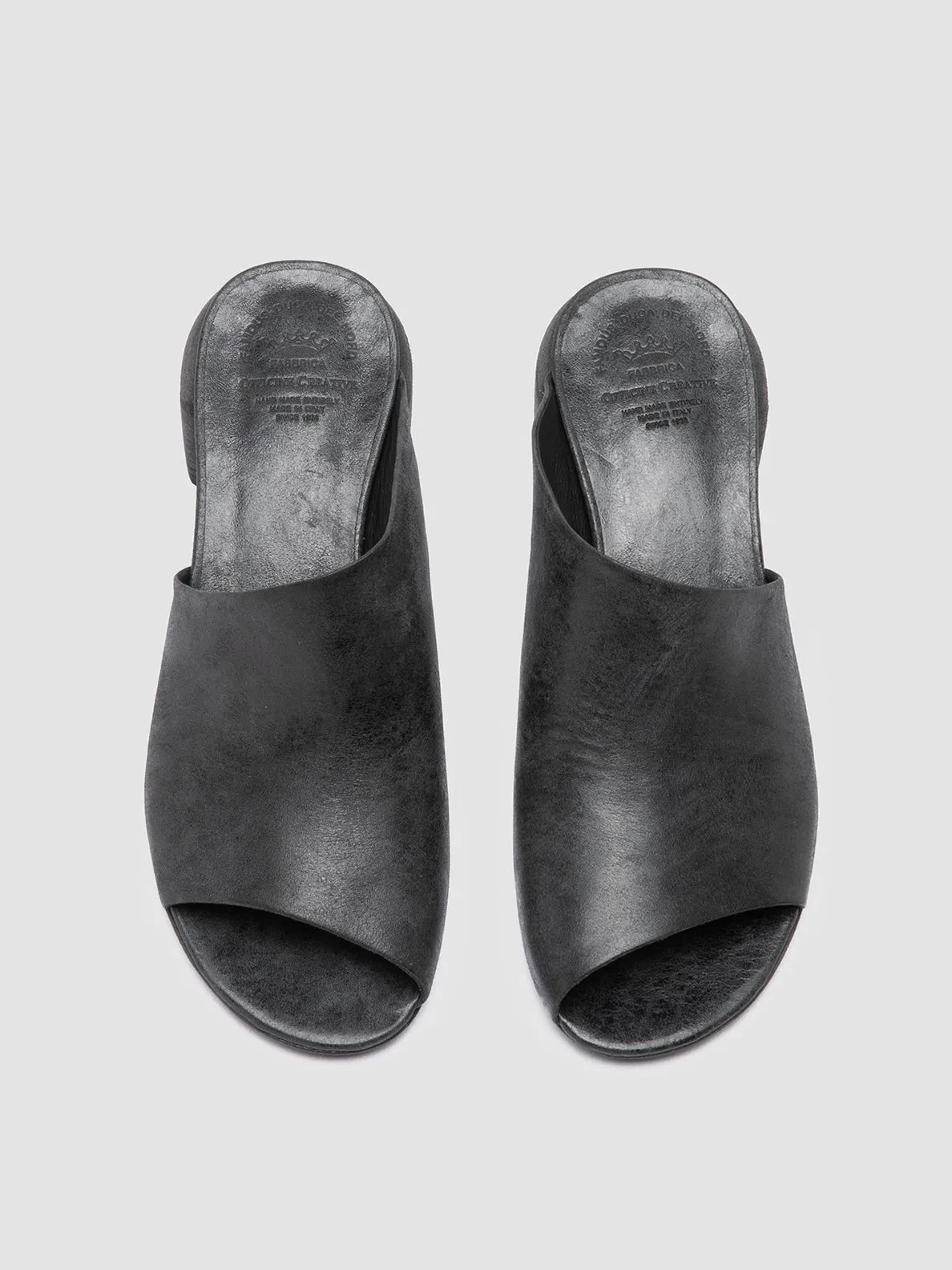 HADRY 008 - Black Leather Slide Sandals sold by Officine Creative product image thumbnail 2
