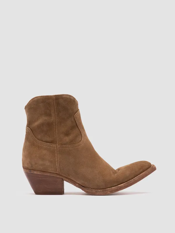 WANDA DD 103 - Light Brown Suede Zip Boots sold by Officine Creative