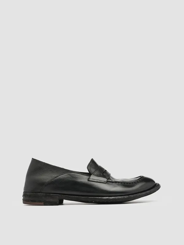 LEXIKON 516 - Black Leather Loafers sold by Officine Creative