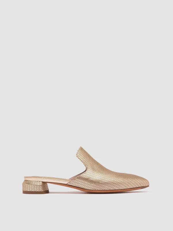 SAGE 106 - Gold Leather Mule sold by Officine Creative