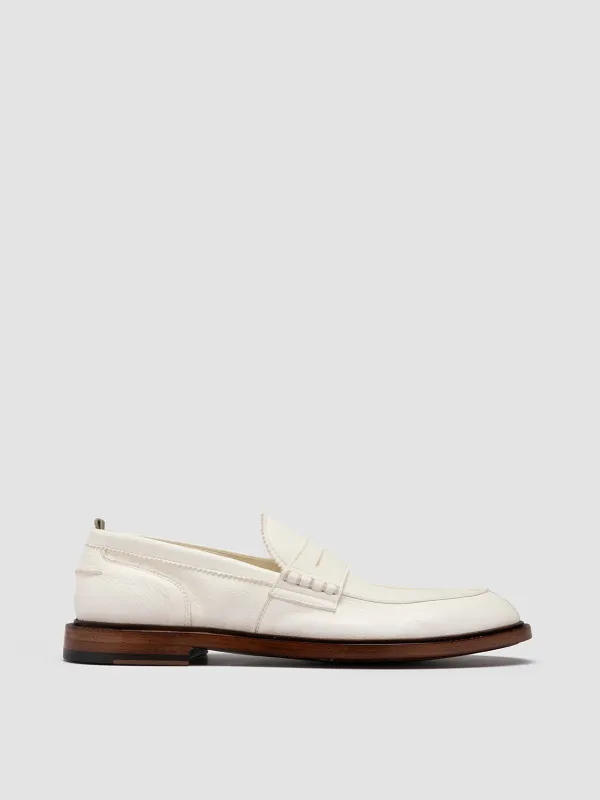 SAX 001 - White Leather Penny Loafers sold by Officine Creative