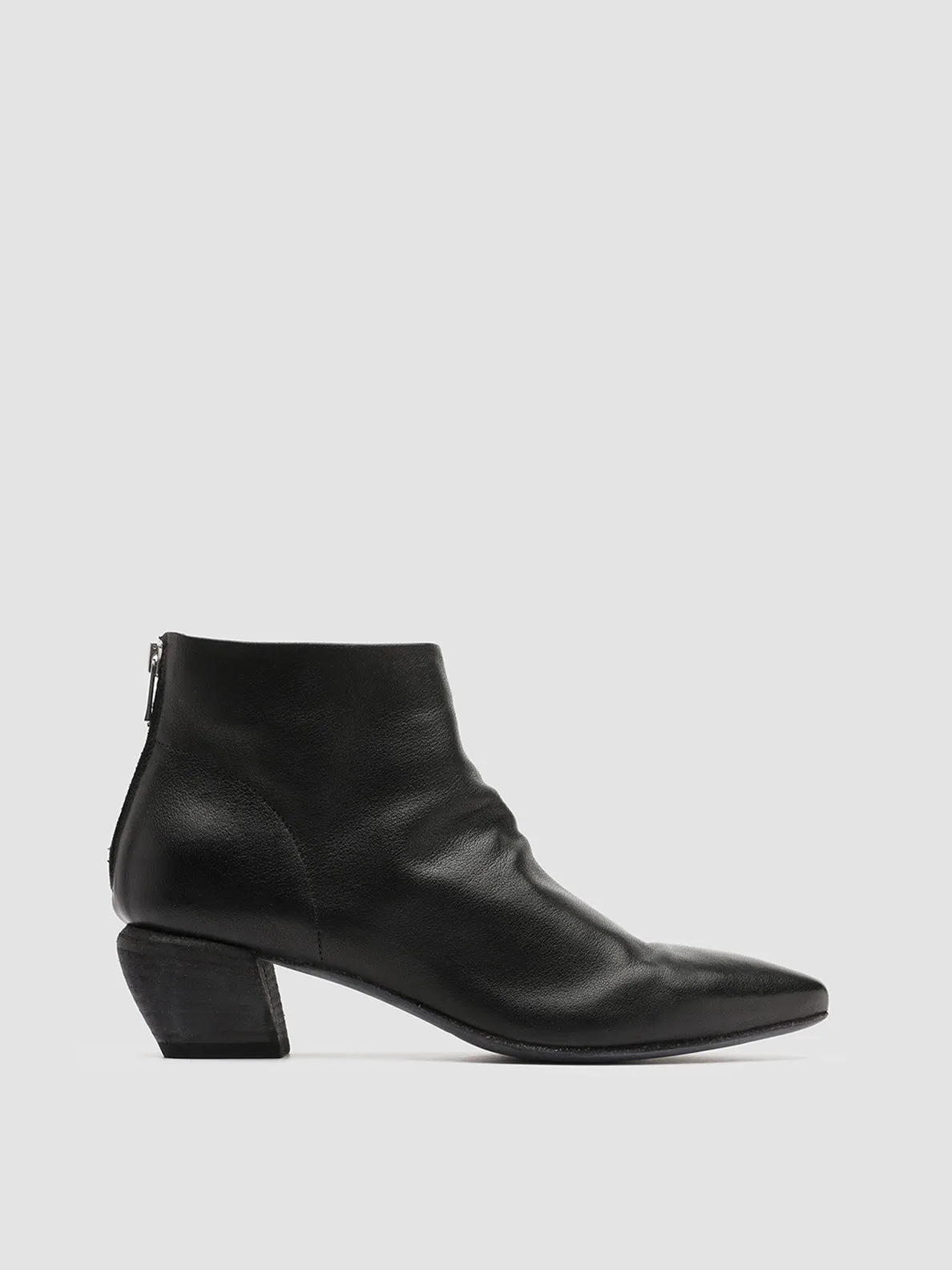 SALLY 001 - Black Leather Booties sold by Officine Creative