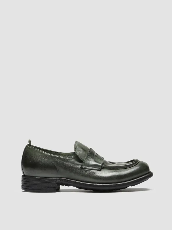 CALIXTE 020 - Green Leather loafers sold by Officine Creative