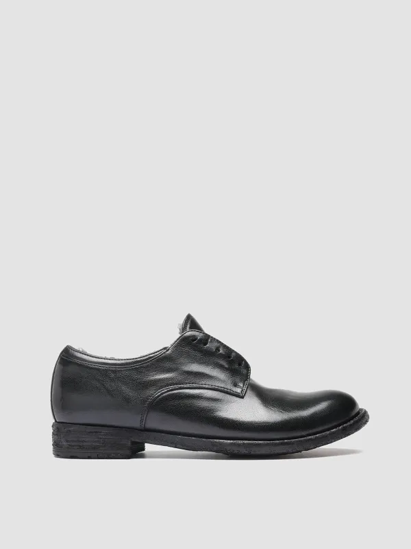 LEXIKON 102 - Black Leather Derby Shoes sold by Officine Creative