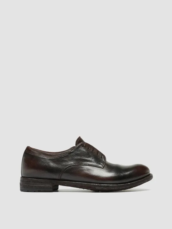 LEXIKON 012 - Brown Leather Derby Shoes sold by Officine Creative