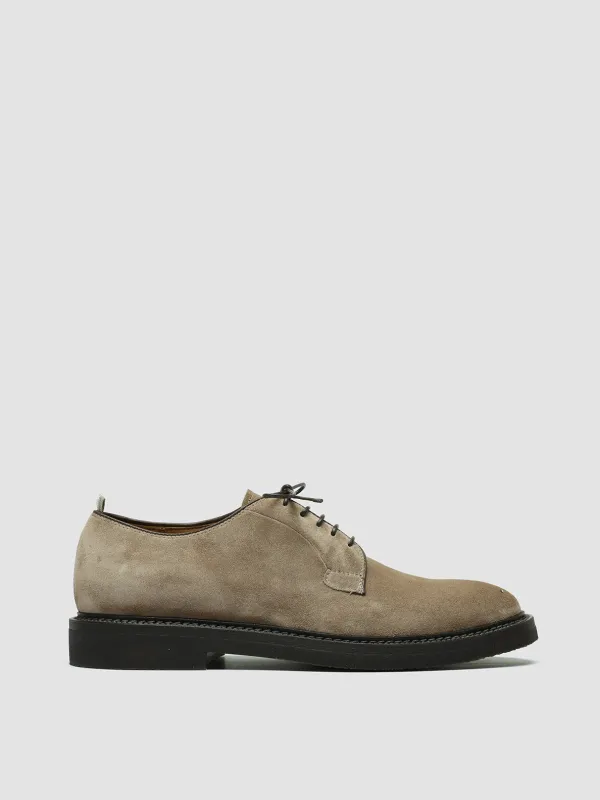 HOPKINS FLEXI 201 - Taupe Suede Derby Shoes sold by Officine Creative