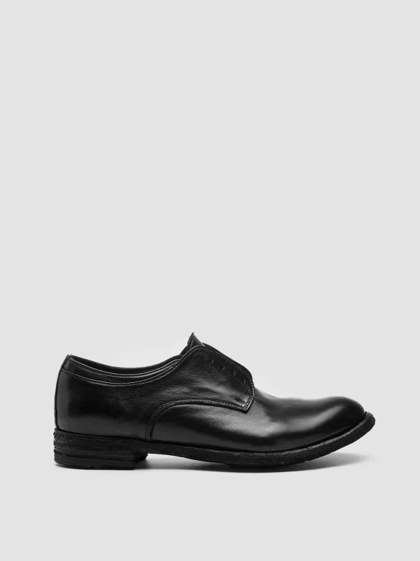 LEXIKON 012 - Black Leather Derby Shoes sold by Officine Creative