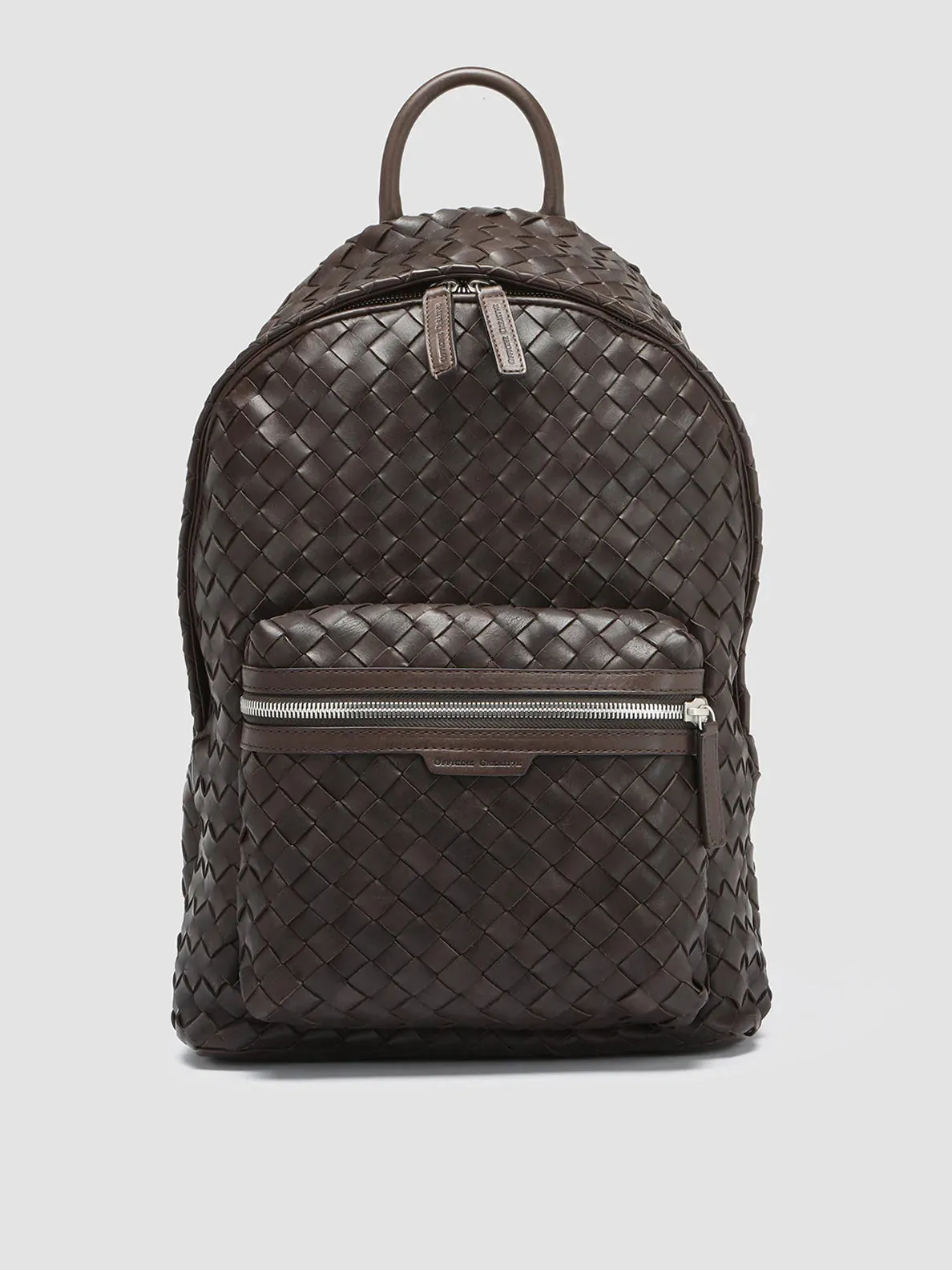 ARMOR 04 - Dark Brown Woven Leather Backpack sold by Officine Creative