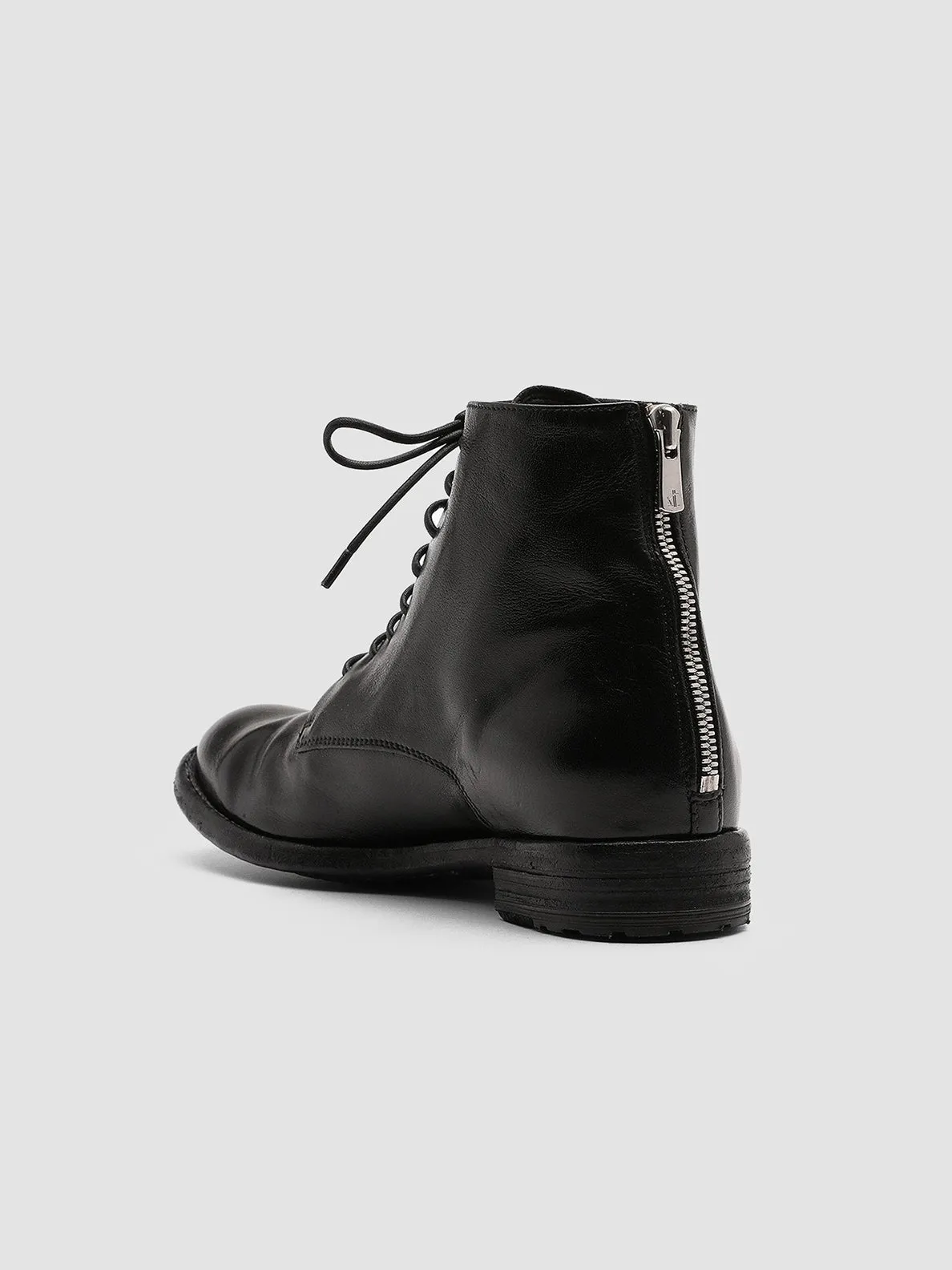LEXIKON 123 - Black Zipped Leather Ankle Boots sold by Officine Creative product image thumbnail 4
