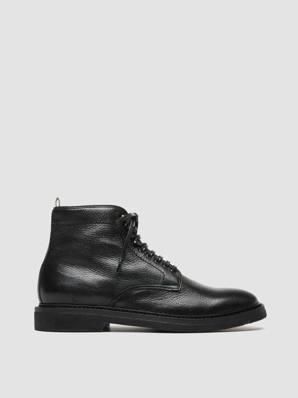 HOPKINS FLEXI 203 - Black Leather Lace-up Boots sold by Officine Creative