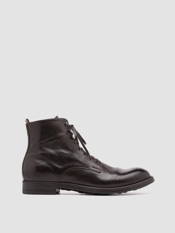 CHRONICLE 004 - Brown Leather Ankle Boots sold by Officine Creative