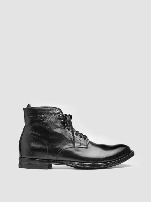 ANATOMIA 013 - Black Leather Ankle Boots sold by Officine Creative