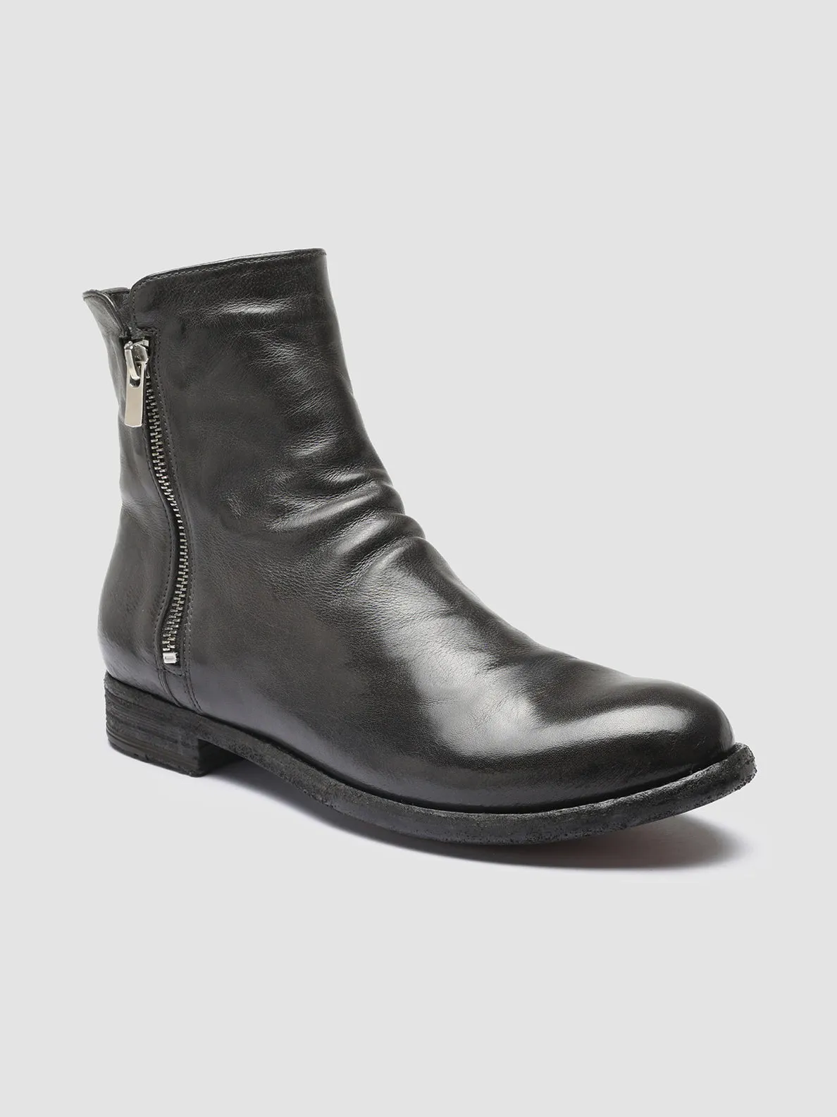 LEXIKON 097 - Gray Leather and Shearling Ankle Boots sold by Officine Creative product image thumbnail 3
