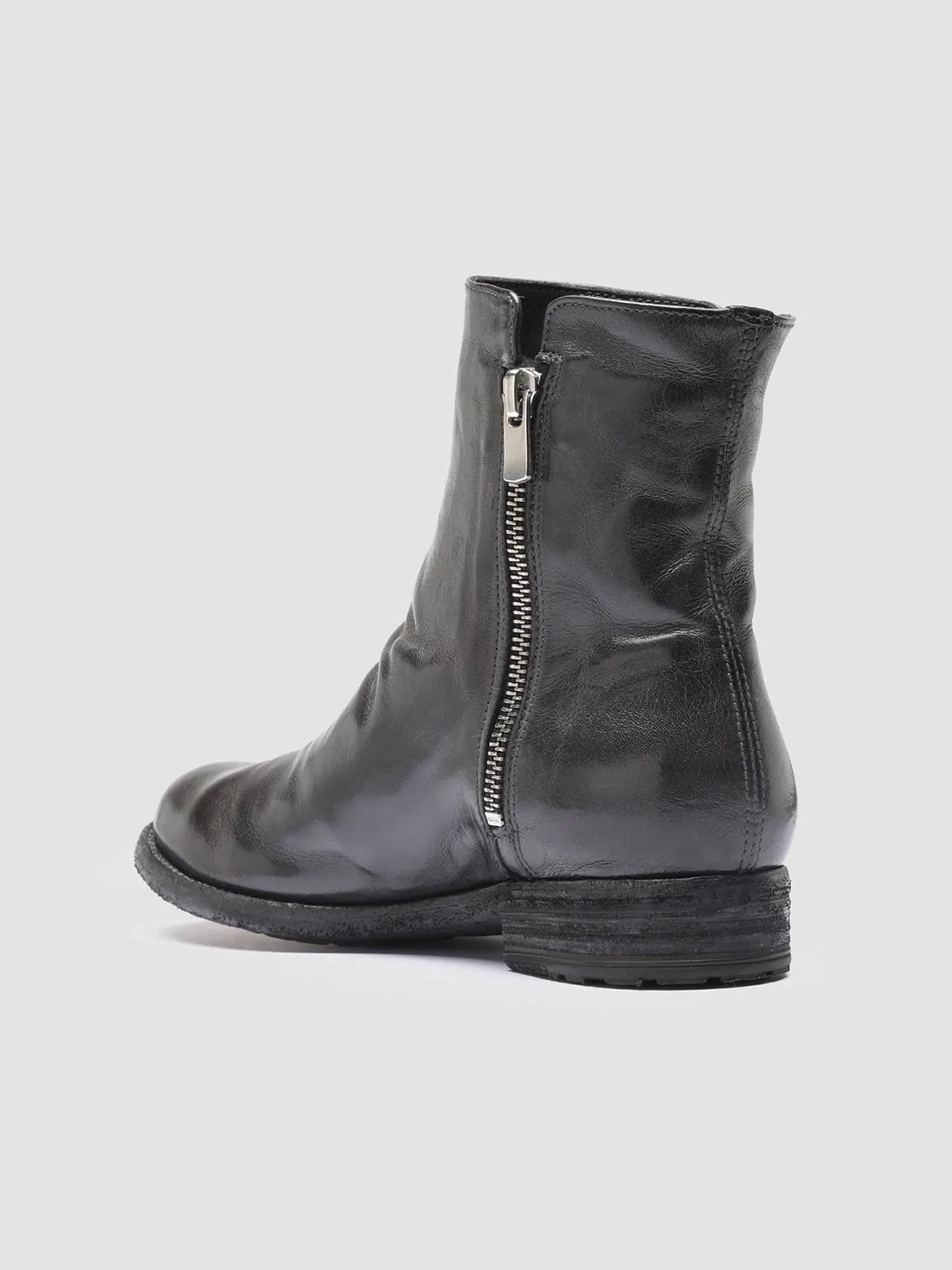 LEXIKON 097 - Gray Leather and Shearling Ankle Boots sold by Officine Creative product image thumbnail 4