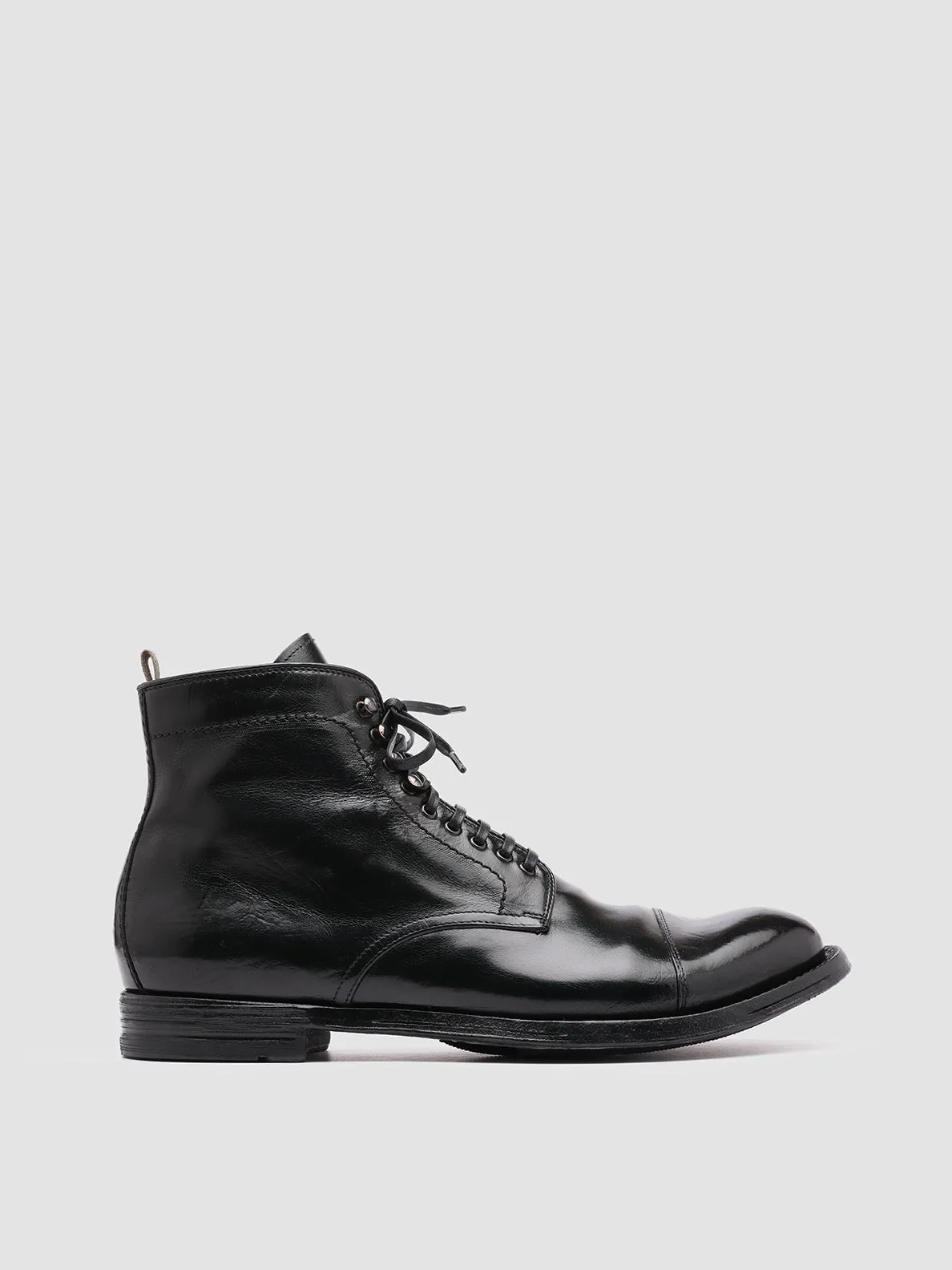 ANATOMIA 016 - Black Leather Ankle Boots sold by Officine Creative