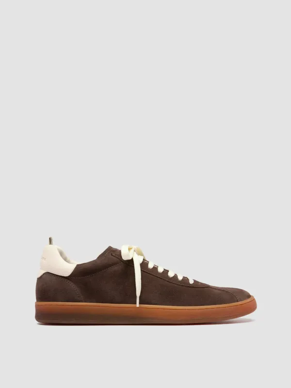 HALO 001 - Brown Leather and Suede Sneakers sold by Officine Creative