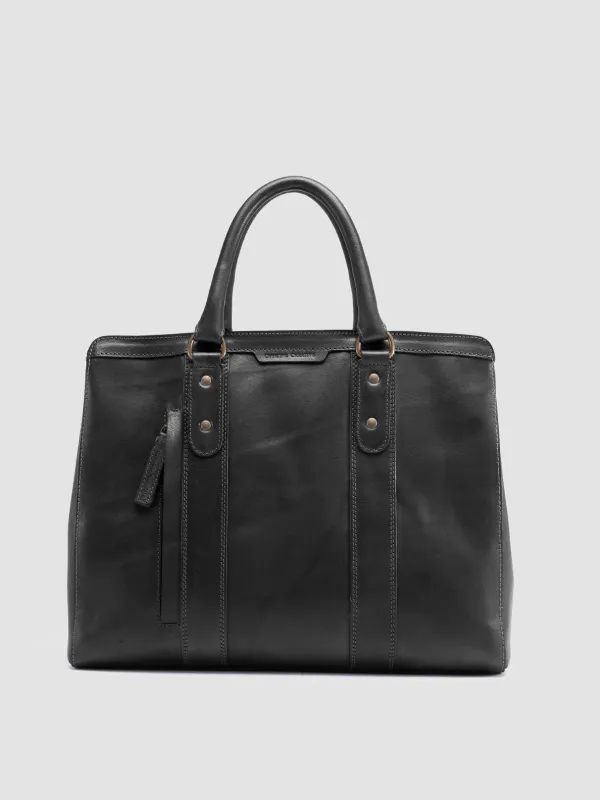 RARE 046 - Black Leather Briefcase sold by Officine Creative