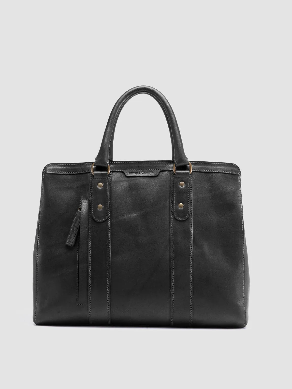 RARE 046 - Black Leather Briefcase sold by Officine Creative