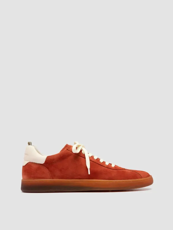 HALO 001 - Red Leather and Suede Sneakers sold by Officine Creative