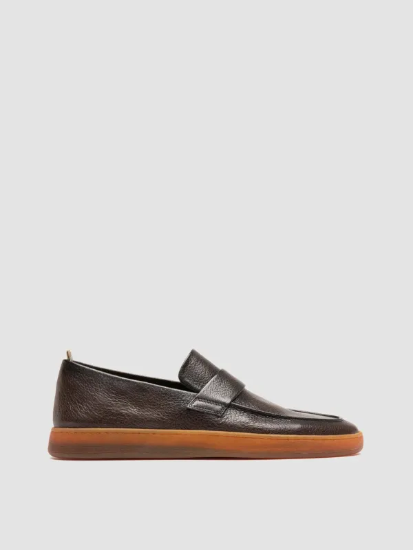 HERBIE 001 - Brown Leather Penny Loafers sold by Officine Creative