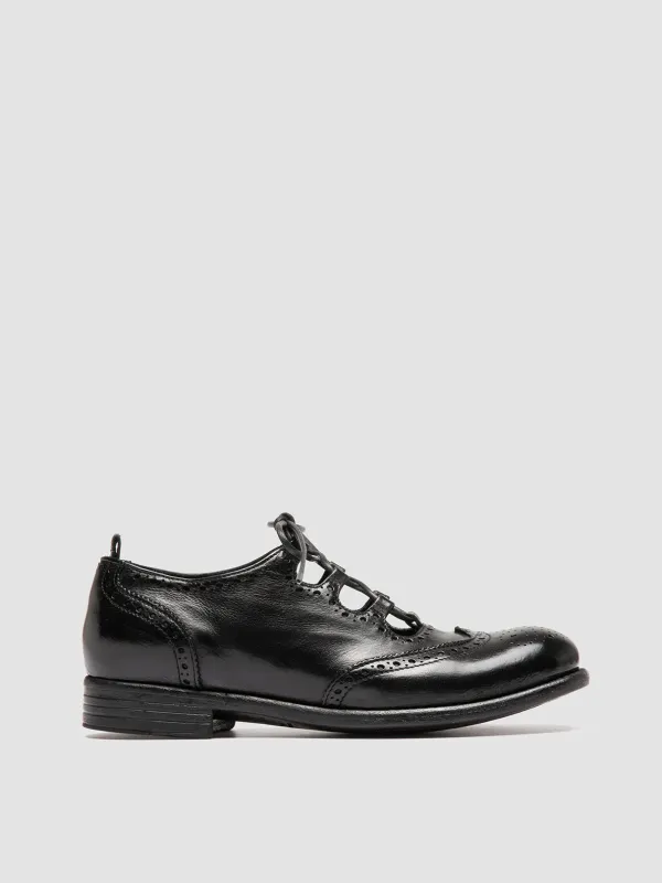 CALIXTE 079 - Black Leather Oxford Shoes sold by Officine Creative