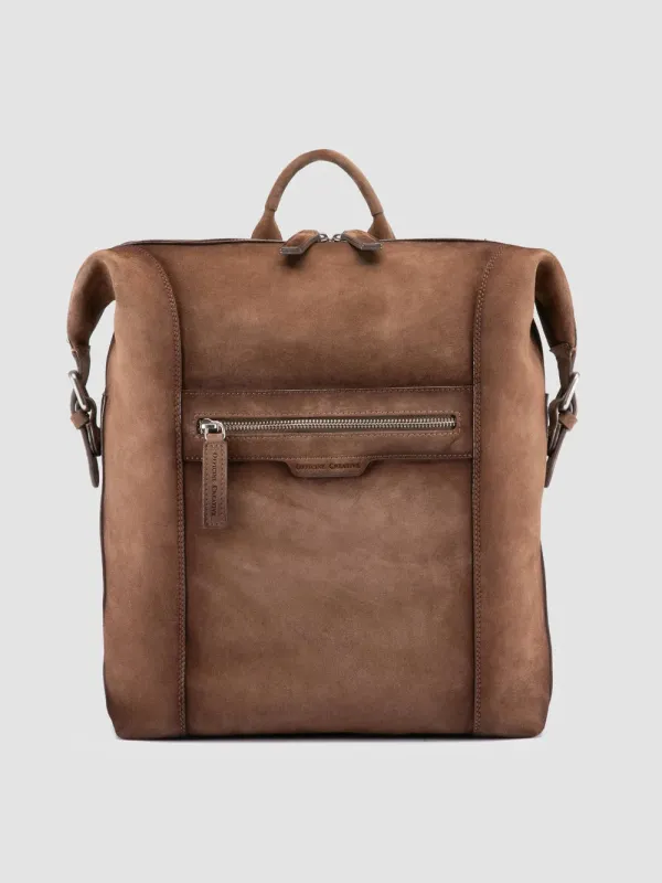 JULES 005 - Taupe Suede Backpack made by Officine Creative