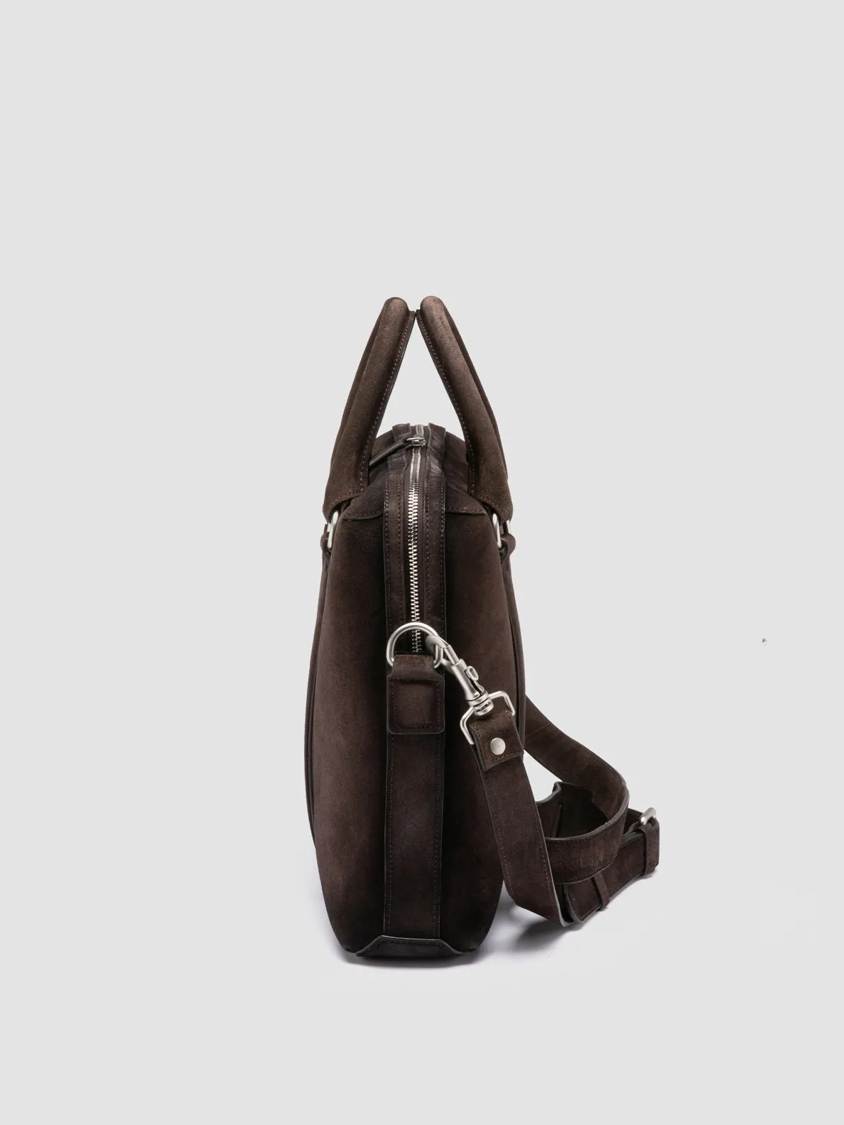QUENTIN 019 - Dark Brown Suede Briefcase sold by Officine Creative product image thumbnail 5