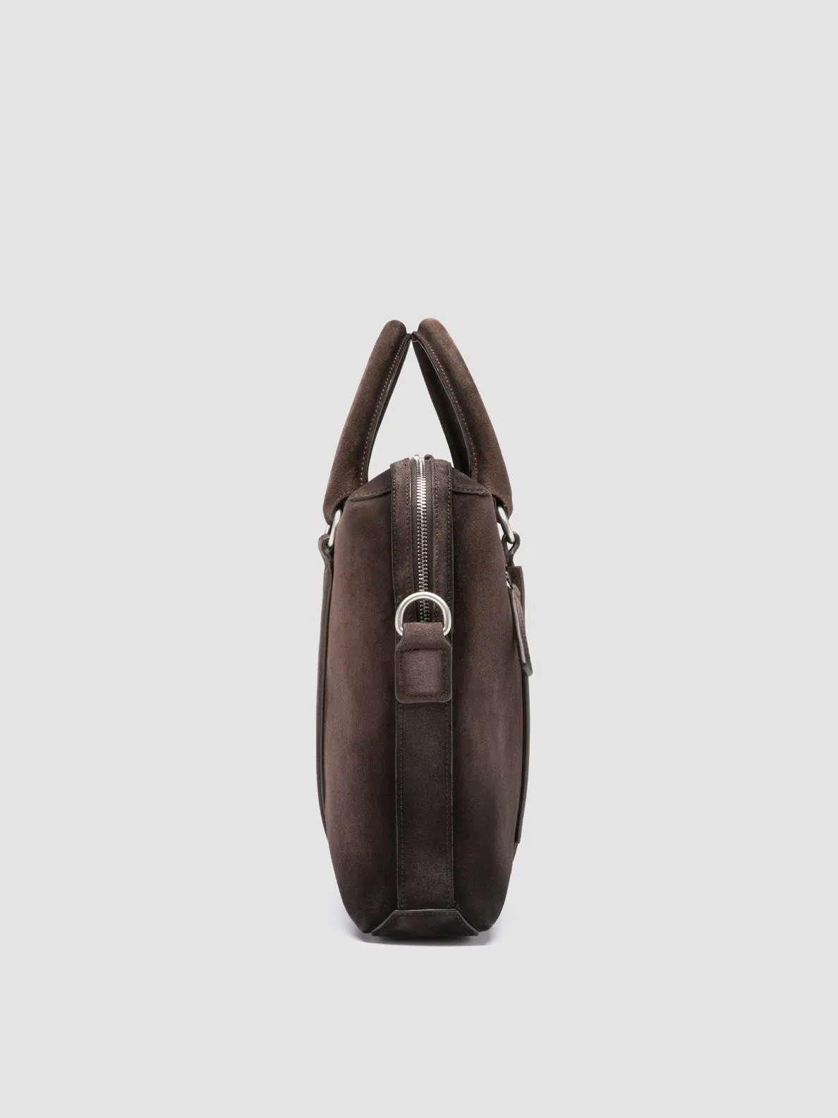 QUENTIN 019 - Dark Brown Suede Briefcase sold by Officine Creative product image thumbnail 3