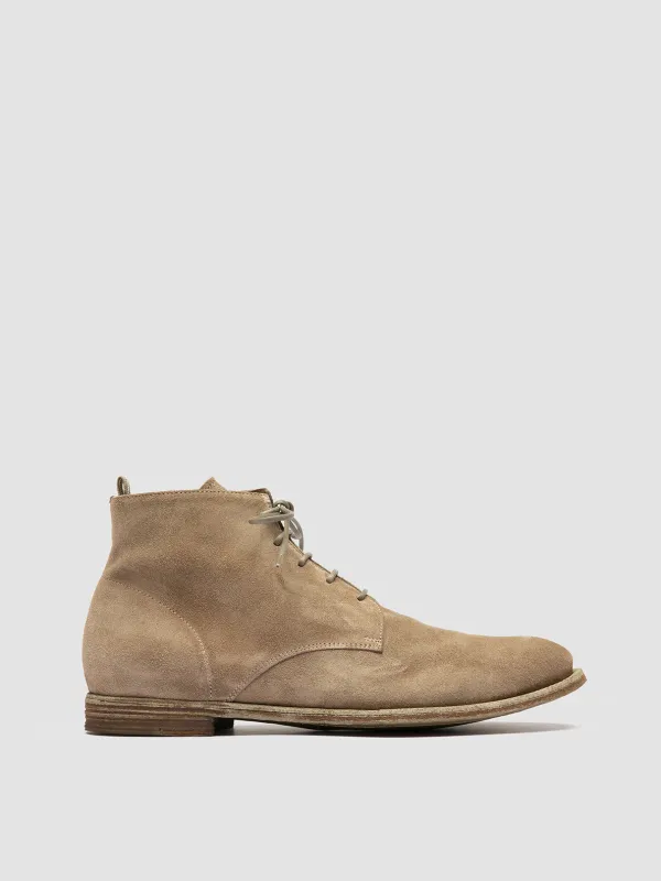 ARCHIVE 513 - Taupe Suede Lace-up Boots made by Officine Creative