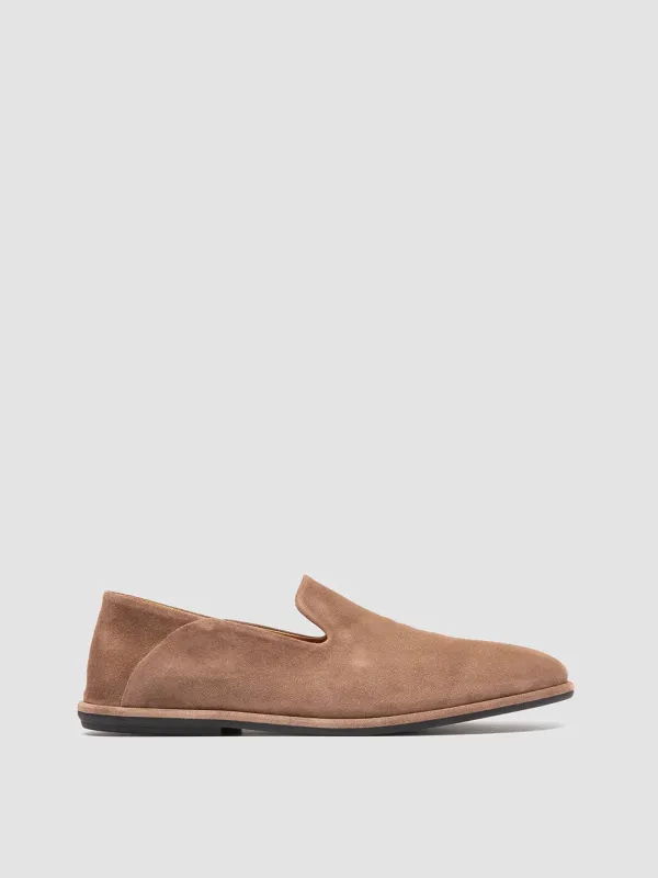 MIENNE 001 - Taupe Suede Penny Loafers sold by Officine Creative